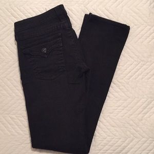 True Religion Straight Fit Black Jeans